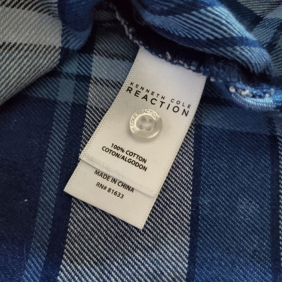 Kenneth Cole Reaction Plaid Button Down Shirt - Picture 9 of 11